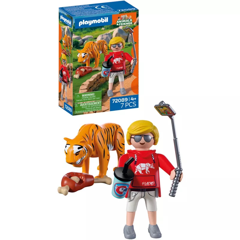 PLAYMOBIL 72089 Animals & Friends eläintarha tiikeri ja vierailijat