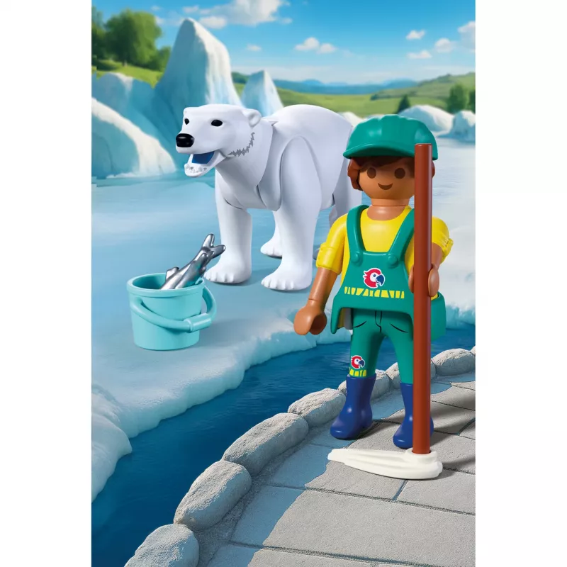 Playmobil 72090 Animals & Friends Zoo: jääkarhu ja eläintenhoitaja
