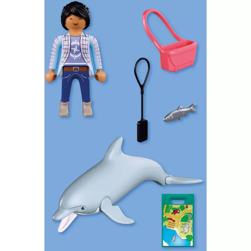 PLAYMOBIL 72091 Animals & Friends eläintarha delfiini ja vierailija