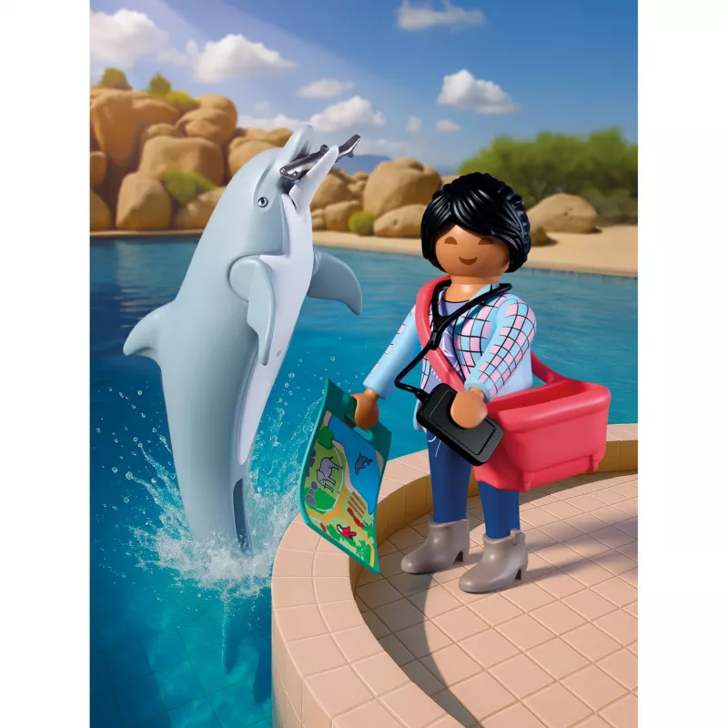PLAYMOBIL 72091 Animals & Friends eläintarha delfiini ja vierailija