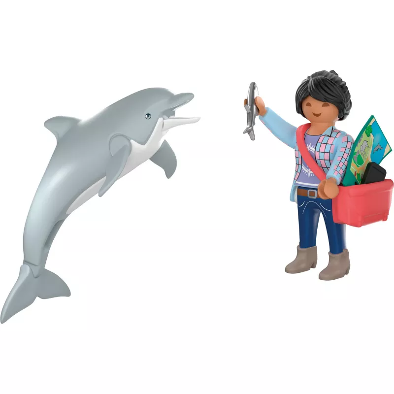 PLAYMOBIL 72091 Animals & Friends eläintarha delfiini ja vierailija