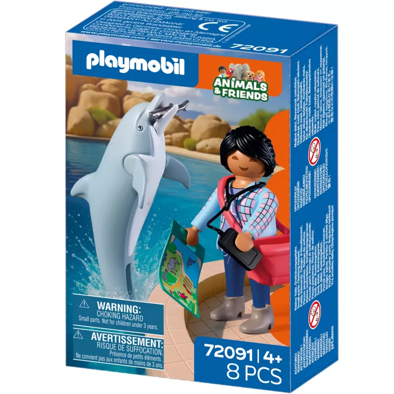 PLAYMOBIL 72091 Animals & Friends eläintarha delfiini ja vierailija