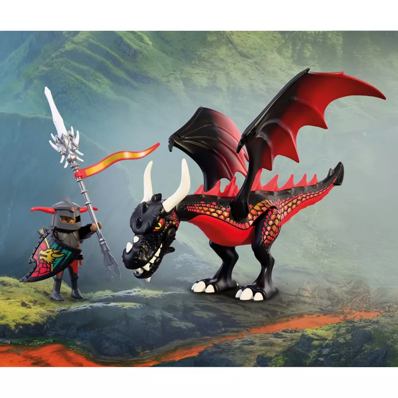 Playmobil 72114 ritari musta lohikäärme