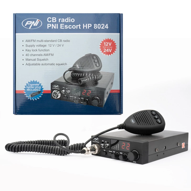 PNI HP-8024 ESCORT CB-radiopuhelin AM/FM 12/24V