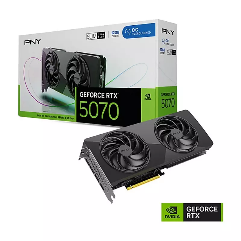 PNY GeForce RTX 5070 Slim OC 12GB GDDR7 näytönohjain