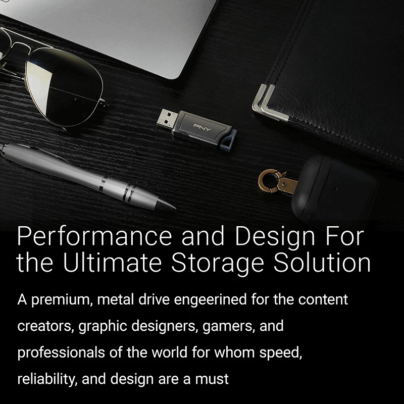 PNY PRO Elite V2 256 GB USB 3.2 Gen 2 Type-A -muistitikku ilman kantta musta
