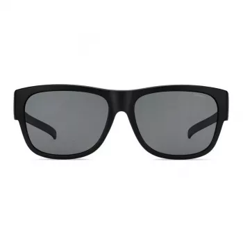 Polaroid Ancillaries PLD9003SDL5 unisex suorakaiteen muotoiset aurinkolasit - mattamusta kehys, harmaat polarisoidut linssit