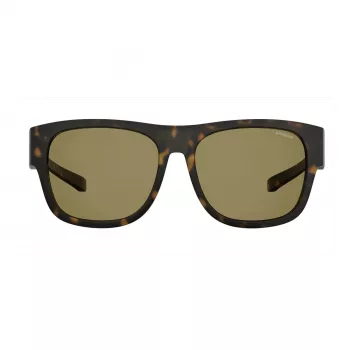 Polaroid Ancillaries PLD9010SN9P unisex suorakaiteen muotoiset aurinkolasit - musta kehys, harmaat polarisoidut linssit