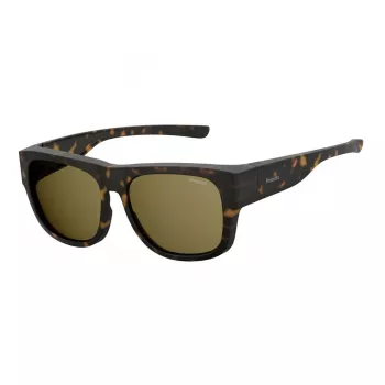 Polaroid Ancillaries PLD9010SN9P unisex suorakaiteen muotoiset aurinkolasit - musta kehys, harmaat polarisoidut linssit