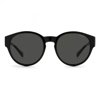 Polaroid Ancillaries PLD9017S08A unisex suorakaiteen muotoiset aurinkolasit - musta kehys harmaat polarisoidut linssit