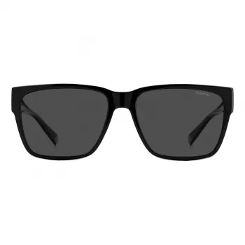 Polaroid Ancillaries PLD9018S08A unisex-neliömäiset aurinkolasit - mattamusta kehys, harmaat polarisoidut linssit