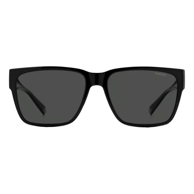 Polaroid Ancillaries PLD9018S08A unisex-neliömäiset aurinkolasit - mattamusta kehys, harmaat polarisoidut linssit