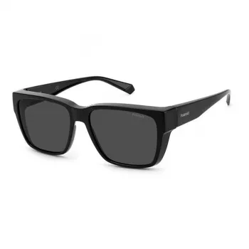 Polaroid Ancillaries PLD9018S08A unisex-neliömäiset aurinkolasit - mattamusta kehys, harmaat polarisoidut linssit