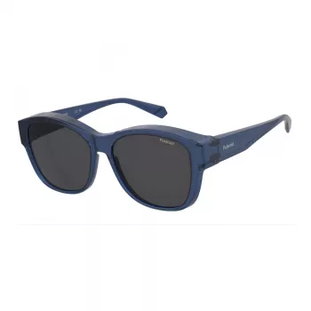 Polaroid Ancillaries PLD9019SPJP unisex-neliöaurinkolasit - polarisoitu harmaa linssi musta kehys