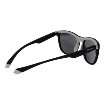 Polaroid PLD2133S08AM9 unisex-suorakaiteen muotoiset aurinkolasit - musta kehys, harmaat polarisoidut linssit, 56 mm