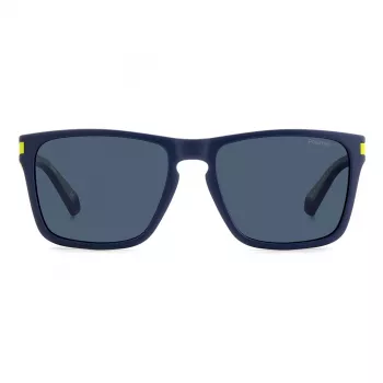 Polaroid PLD2139SFLL unisex suorakaiteen muotoiset aurinkolasit - musta kehys harmaat linssit 56mm