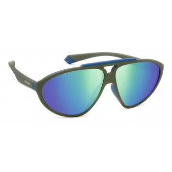 POLAROID PLD2151/S unisex-aurinkolasit havanna kehys vihreät polarisoidut linssit 62mm