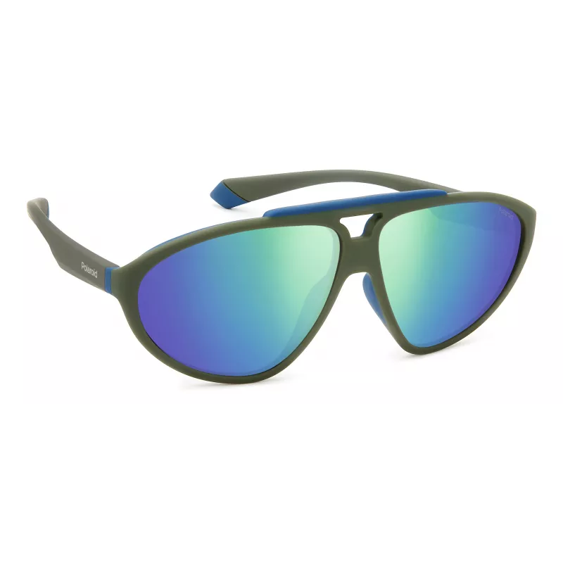 POLAROID PLD2151/S unisex-aurinkolasit havanna kehys vihreät polarisoidut linssit 62mm