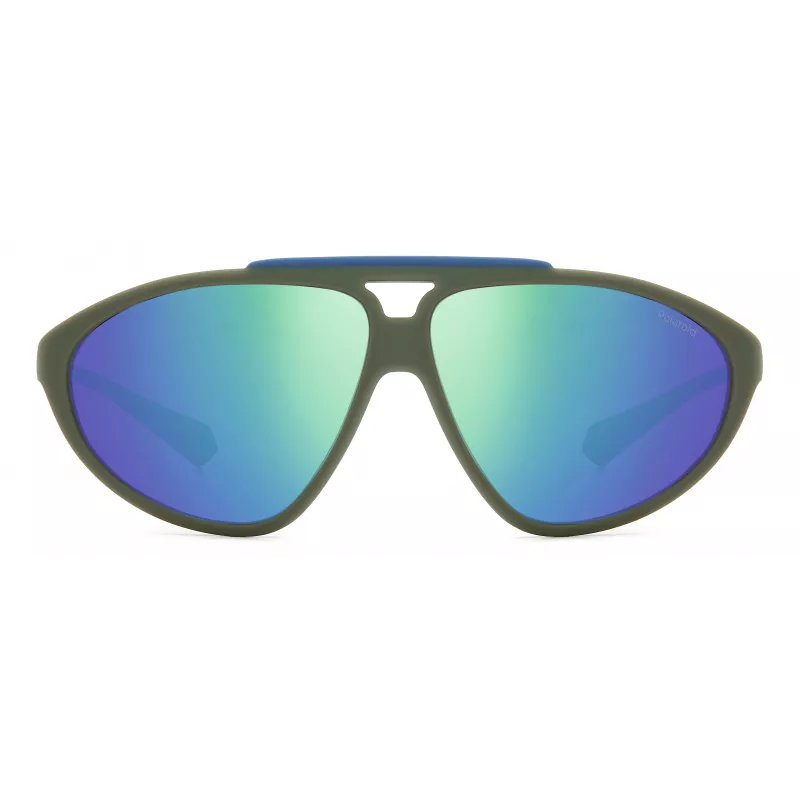 POLAROID PLD2151/S unisex-aurinkolasit havanna kehys vihreät polarisoidut linssit 62mm