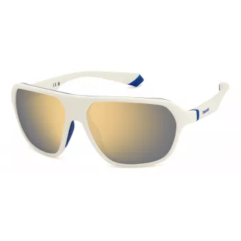 Polaroid PLD2152SVK6 unisex suorakaiteen muotoiset aurinkolasit - musta kehys, harmaat polarisoidut linssit, 59 mm