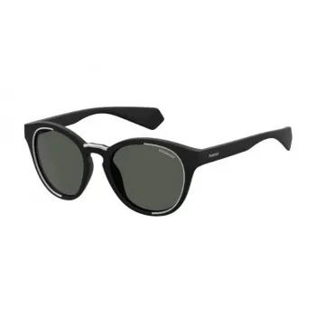 Polaroid PLD6065S807 unisex-suorakaide-aurinkolasit - musta kehys, harmaat polarisoidut linssit, 52 mm