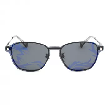 POLAROID PLD6119GCSKJ1 unisex-suorakaiteen muotoiset aurinkolasit - harmaat polarisoidut linssit, mustat kehykset, 53 mm