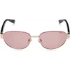 Polaroid PLD6123S-EYR unisex suorakaiteen muotoiset aurinkolasit - musta kehys, harmaat polarisoidut linssit, 54 mm