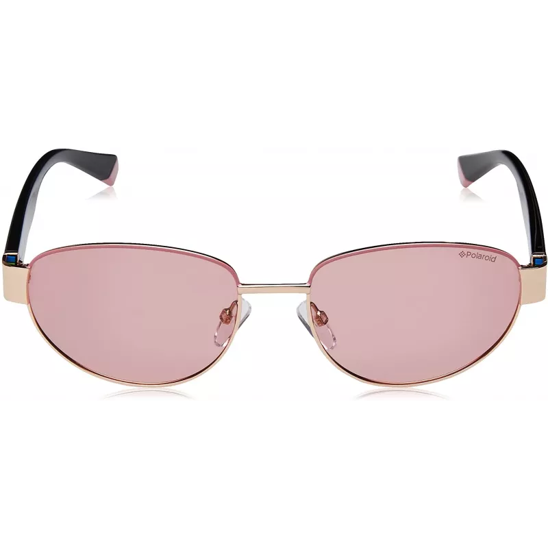Polaroid PLD6123S-EYR unisex suorakaiteen muotoiset aurinkolasit - musta kehys, harmaat polarisoidut linssit, 54 mm