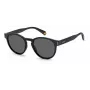Polaroid PLD6175S807M9 unisex suorakaiteen muotoiset aurinkolasit - musta kehys harmaat polarisoidut linssit 51mm