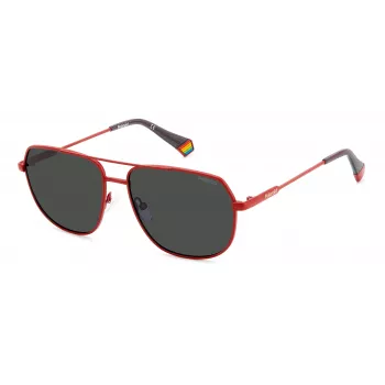POLAROID PLD6195SX0Z3 unisex-aurinkolasit - musta kehys, harmaat linssit, 58 mm