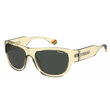 Polaroid PLD6197/S MC40G unisex-aurinkolasit square-malli - polarisoidut harmaat linssit, musta kehys