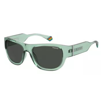 Polaroid PLD6197SMC1ED unisex-aurinkolasit - musta kehys harmaa polarisoitu linssi 55 mm
