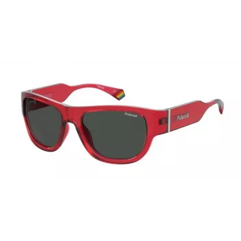 POLAROID PLD6197SMCC9A unisex-aurinkolasit - musta kehys, harmaat polarisoidut linssit 55/17/130 mm