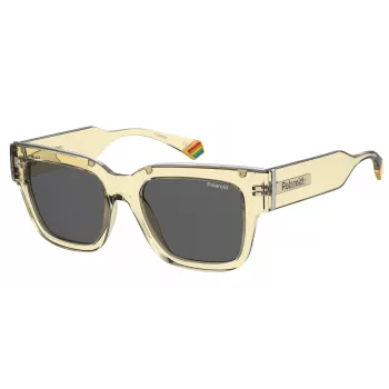 POLAROID PLD6198SXMC40 unisex suorakaiteen muotoiset aurinkolasit - Havana/ruskea - 52/18/140 mm