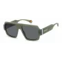 POLAROID PLD6209SX1ED unisex suorakaiteen muotoiset aurinkolasit - musta kehys, harmaat linssit