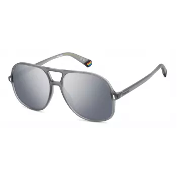 POLAROID PLD6217SRIW unisex-aurinkolasit - musta kehys, harmaat polarisoidut linssit, 57 mm