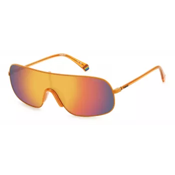 POLAROID PLD6222SL7Q unisex-aurinkolasit - Havana-kehykset, vihreät polarisoidut linssit, 57 mm