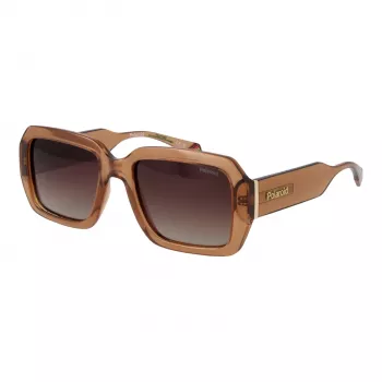 POLAROID PLD6223SX5409 unisex suorakaiteen muotoiset aurinkolasit - mustat kehykset, harmaat polarisoidut linssit, 54 mm