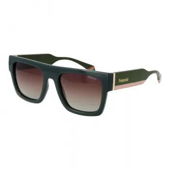Polaroid PLD6224SX541E unisex-suorakaiteen muotoiset aurinkolasit - harmaat linssit, musta/harmaa kehys
