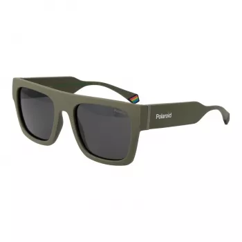 POLAROID PLD6224SX543Y unisex-suorakaiteen muotoiset aurinkolasit havanna vihreä 54 mm