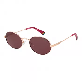 Polaroid PLD6228SX53LT unisex-suorakaiteen muotoiset aurinkolasit - havanna-kehys, ruskeat polarisoidut linssit - 53 mm