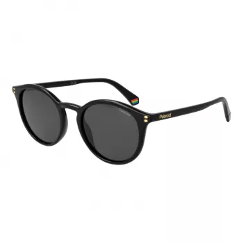 POLAROID PLD6233S51807 unisex-neliömäiset aurinkolasit - musta kehys harmaa polarisoitu linssi 51 mm