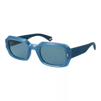 Polaroid PLD6239SX51MV unisex-suorakaiteen muotoiset aurinkolasit - musta kehys harmaat linssit 51 mm