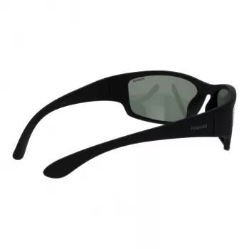 Polaroid PLD7005S63YYV unisex suorakaiteen muotoiset aurinkolasit - musta kehys harmaat linssit 63mm