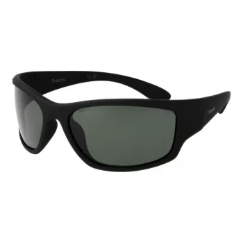 Polaroid PLD7005S63YYV unisex suorakaiteen muotoiset aurinkolasit - musta kehys harmaat linssit 63mm