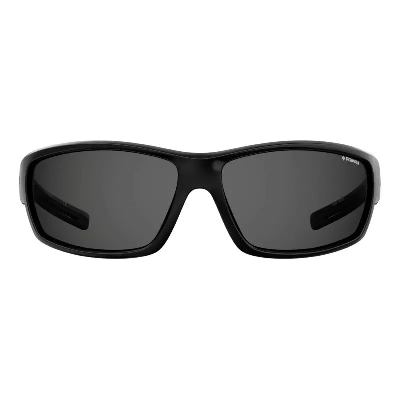 POLAROID PLD7029S807 unisex-urheilu-aurinkolasit - polarisoidut harmaat linssit - musta kehys