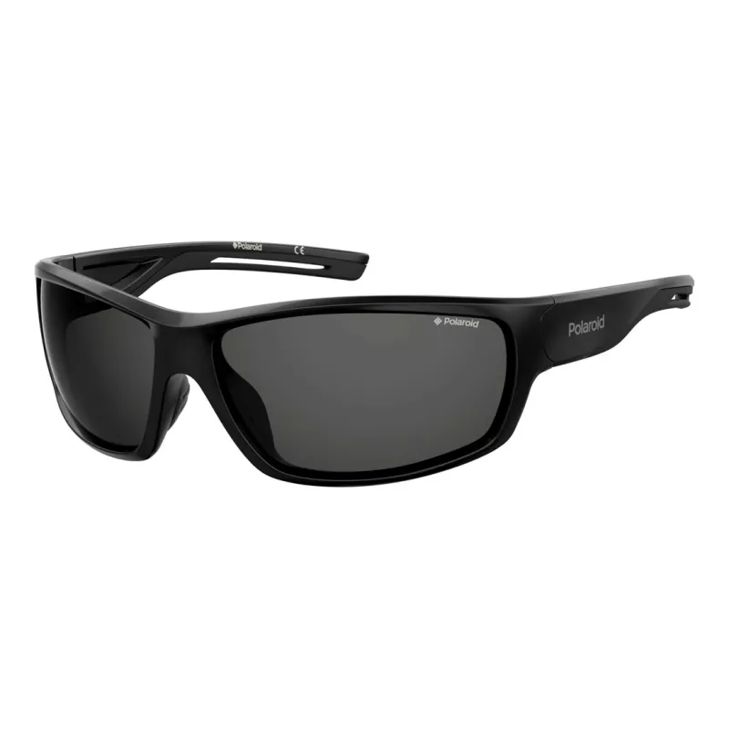 POLAROID PLD7029S807 unisex-urheilu-aurinkolasit - polarisoidut harmaat linssit - musta kehys