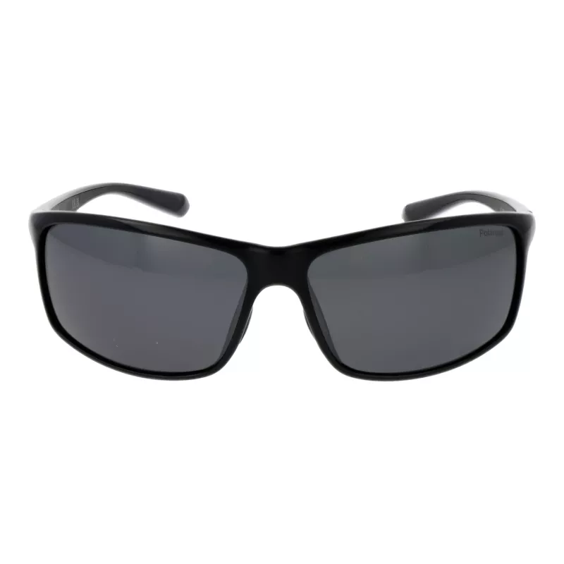 Polaroid PLD7036S63807 unisex suorakaiteen muotoiset aurinkolasit - musta kehys, harmaat linssit