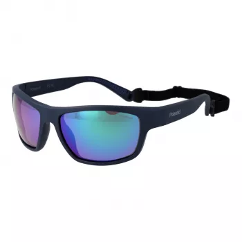 Polaroid PLD7037S60PJP unisex suorakaiteen muotoiset aurinkolasit - mustat kehykset harmaat linssit 60 mm