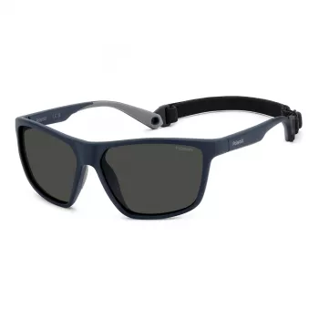 POLAROID PLD7040SFLL miesten aurinkolasit - musta kehys, harmaat polarisoidut linssit, 59 mm